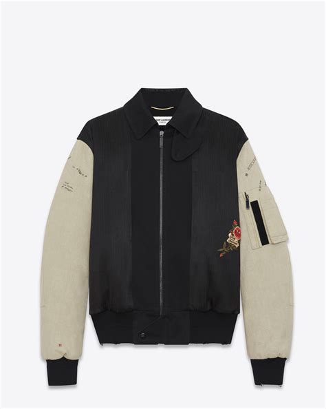 ysl bomber jackets|saint laurent military jacket.